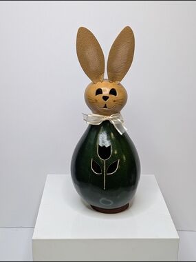 Meadowbrook Gorge 13.5" Green Easter Bunny Rabbit Spring Decoration Gourd